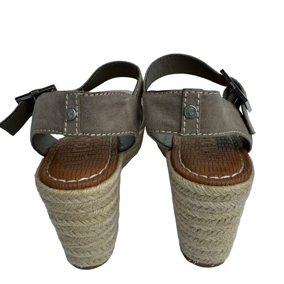 Circus by Sam Edelman Delilah Taupe Espadrille Wedge Sandals Open Toe, Size 8M - Picture 4 of 14